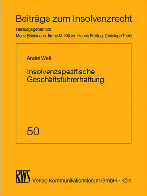 cover image of Insolvenzspezifische Geschäftsführerhaftung